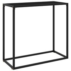 Konsolinis staliukas, 80x35x75 cm, juodas цена и информация | Журнальные столы | pigu.lt