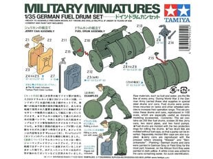 Tamiya -  German Fuel Drum Set, 1/35, 35186 kaina ir informacija | Konstruktoriai ir kaladėlės | pigu.lt