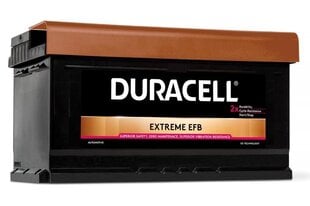 DURACELL Extreme EFB 75Ah 730A 12V аккумулятор цена и информация | Аккумуляторы | pigu.lt