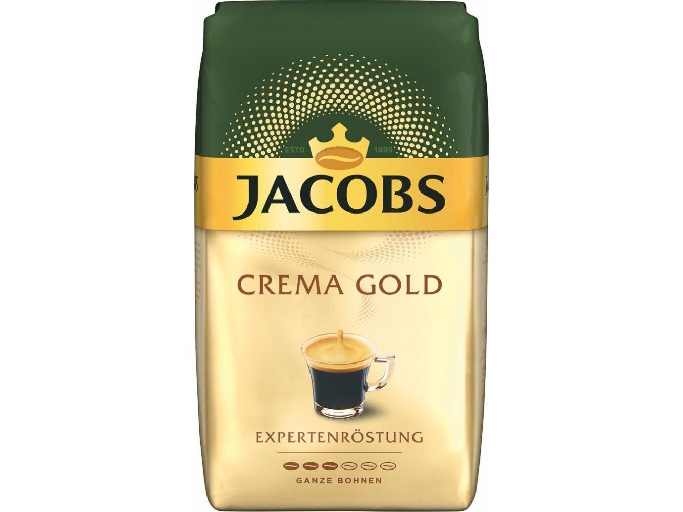 Kavos pupelės Jacobs Crema Gold, 1kg kaina ir informacija | Kava, kakava | pigu.lt