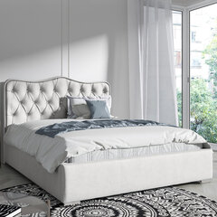 Кровать Selsey Sytian, 140x200 см, светло-серая цена и информация | Кровати | pigu.lt