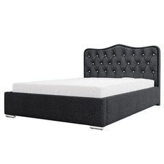 Кровать Selsey Sytian, 140x200 см, черная цена и информация | Кровати | pigu.lt