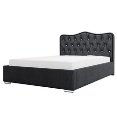 Кровать Selsey Sytian, 160x200 см, черная цена и информация | Кровати | pigu.lt