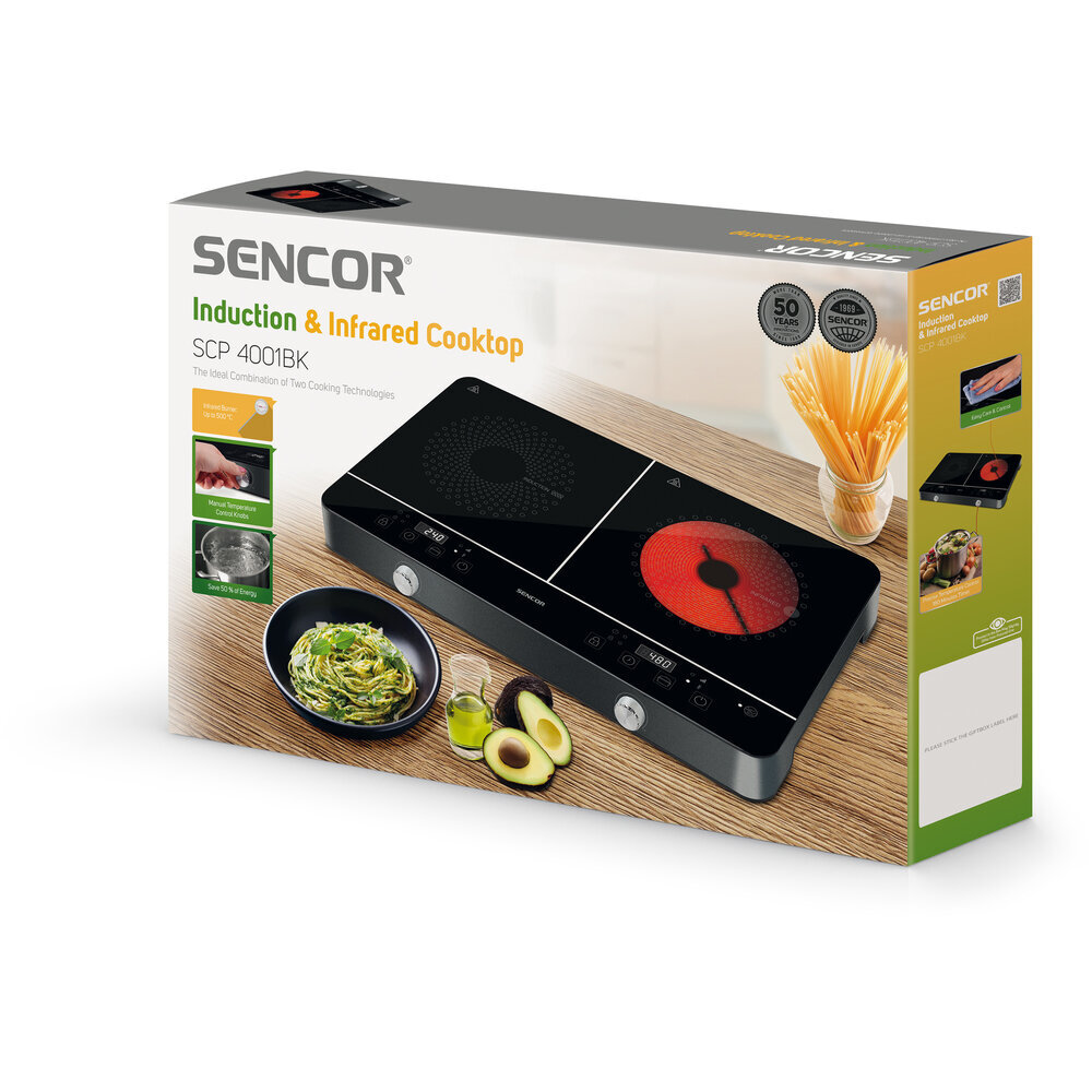 Sencor SCP 4001BK цена и информация | Kaitlentės | pigu.lt