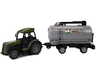 Зеленый трактор с прицепом для перевозки молока с дистанционным управлением 2.4G цена и информация | Игрушки для мальчиков | pigu.lt