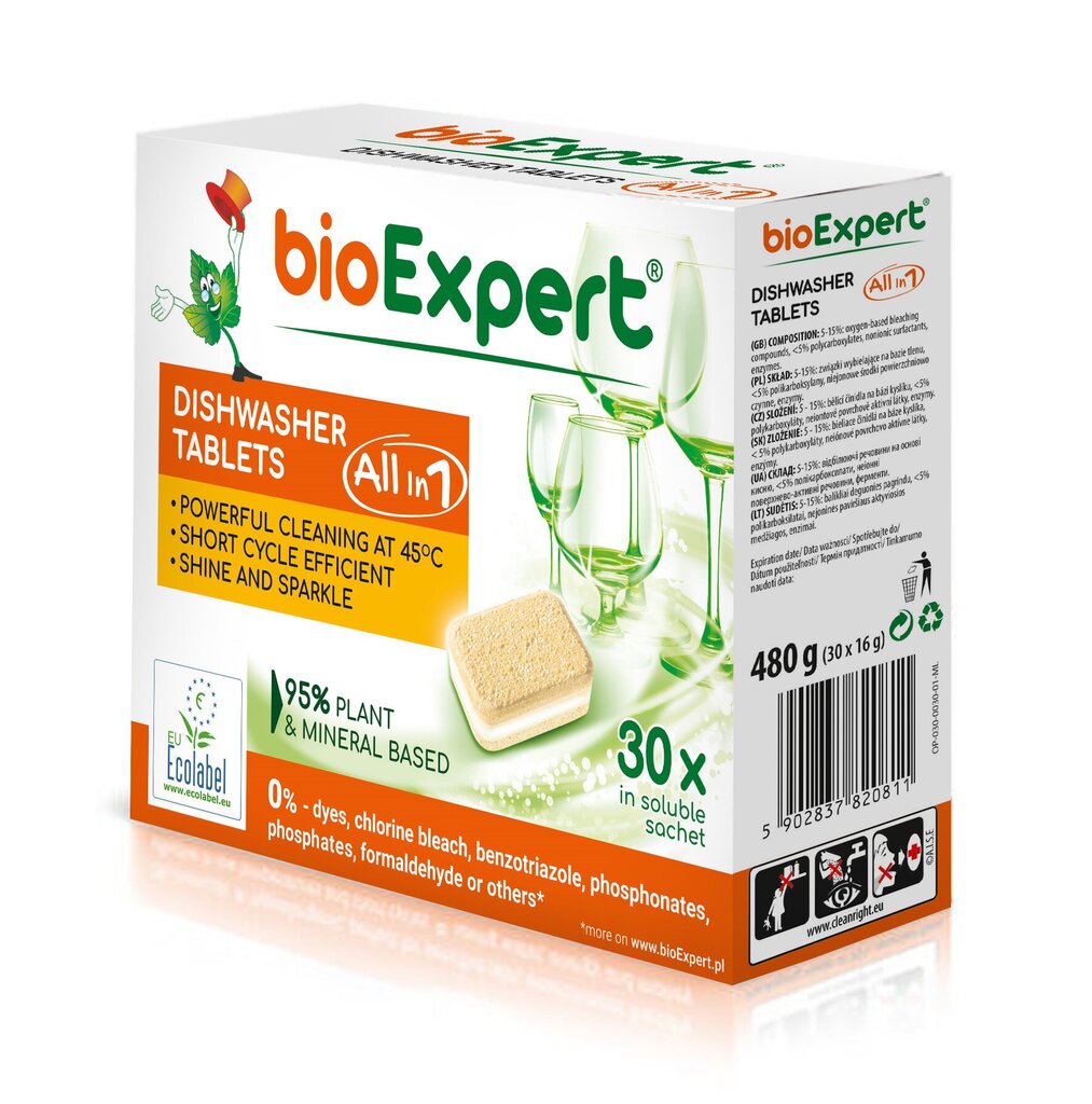 Ekologiškos indaplovių tabletės ALL IN 1 BioExpert цена и информация | Indų plovimo priemonės | pigu.lt