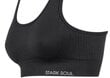 Sportinė liemenėlė moterims Stark Soul® seamless microfiber sport bustier su pakietinimu, juoda kaina ir informacija | Sportinė apranga moterims | pigu.lt