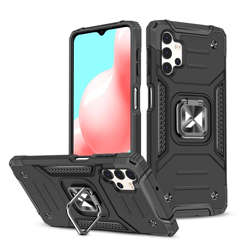 Wozinsky Ring Armor Hybrid Case skirtas Samsung Galaxy A32 4G, juodas цена и информация | Telefono dėklai | pigu.lt