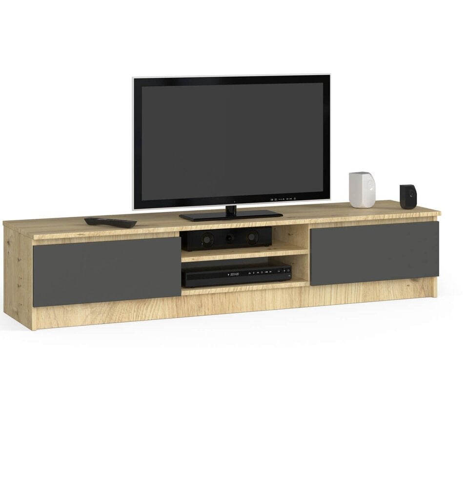 TV staliukas NORE CLP 160, rudas/pilkas kaina ir informacija | TV staliukai | pigu.lt