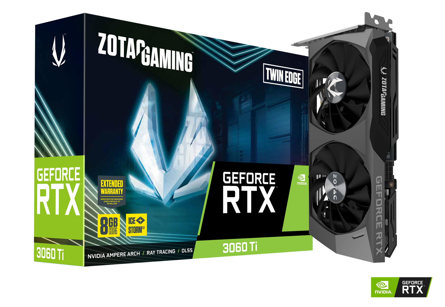 Zotac GAMING GeForce RTX 3060 Ti Twin Edge LHR NVIDIA 8 GB GDDR6 kaina ir informacija | Žaidimų kompiuterių priedai | pigu.lt