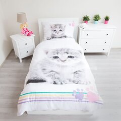Patalynės komplektas Kitten 140 x 200 cm + pagalvės užvalkalas 70 x 90 cm kaina ir informacija | Patalynė kūdikiams, vaikams | pigu.lt
