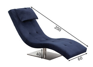 Кровать-шезлонг SalesFever 390344, голубая цена и информация | Кресла в гостиную | pigu.lt