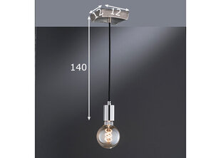 Lubinis šviestuvas Valence, antikvarinė nikelio/chromo apdaila, 1x40 W kaina ir informacija | Lubiniai šviestuvai | pigu.lt