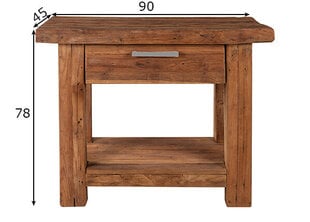 Kavos staliukas Coral 45x90, rudas kaina ir informacija | Kavos staliukai | pigu.lt