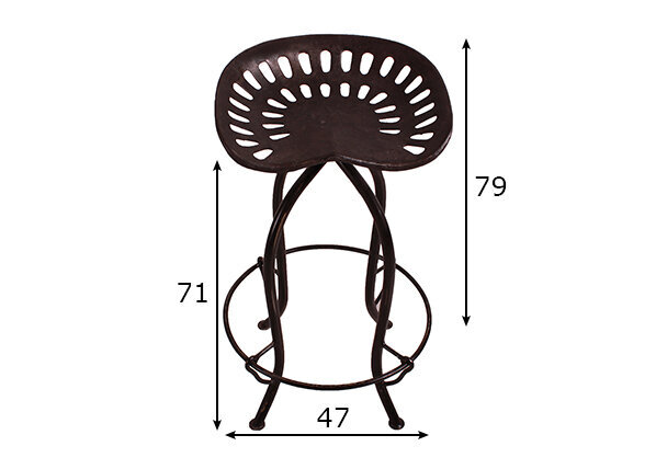 Baro kėdė SIT 01054-23, juoda kaina ir informacija | Virtuvės ir valgomojo kėdės | pigu.lt