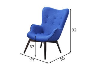 Fotelis, mėlynos spalvos kaina ir informacija | Svetainės foteliai | pigu.lt