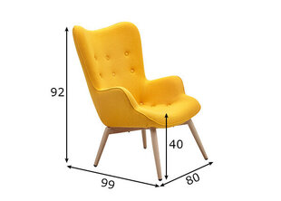 Кресло, жёлтый цена и информация | Кресла в гостиную | pigu.lt