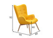 Fotelis, geltonos spalvos kaina ir informacija | Svetainės foteliai | pigu.lt