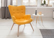 Fotelis, geltonos spalvos kaina ir informacija | Svetainės foteliai | pigu.lt