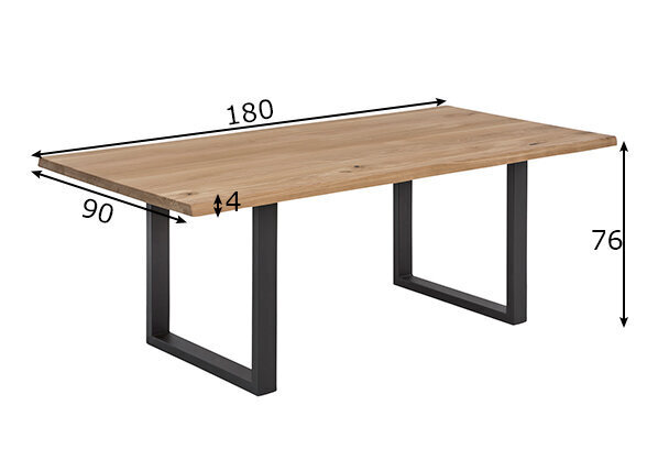 Valgomojo stalas Tische 90 x 180 cm, ąžuolas kaina ir informacija | Virtuvės ir valgomojo stalai, staliukai | pigu.lt