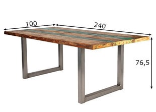 Valgomojo stalas Tisch 100 x 240 cm, antikinis kaina ir informacija | Virtuvės ir valgomojo stalai, staliukai | pigu.lt