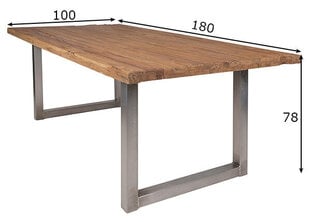 Valgomojo stalas Tisch, 100 x 180 cm, antikinis kaina ir informacija | Virtuvės ir valgomojo stalai, staliukai | pigu.lt