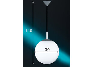 Lubinis šviestuvas Kugel Opal, su aliuminio atspalvio dalimis, 1x40W kaina ir informacija | Lubiniai šviestuvai | pigu.lt