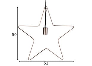 Žvaigždės formos lubinis šviestuvas Ramsvik, vario spalvos, 1x 40 W kaina ir informacija | Kalėdinės dekoracijos | pigu.lt