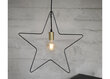 Žvaigždės formos lubinis šviestuvas Ramsvik, juodas, 1x 40 W kaina ir informacija | Kalėdinės dekoracijos | pigu.lt