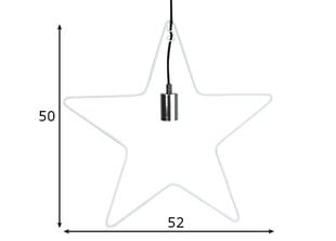 Žvaigždės formos lubinis šviestuvas Ramsvik, baltas, 1x 40 W kaina ir informacija | Kalėdinės dekoracijos | pigu.lt
