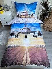 Комплект постельного белья Plane, 140 x 200 см + наволочка 70 x 90 см цена и информация | Детское постельное бельё | pigu.lt