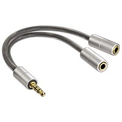 Hama AluLine kabelis su 3,5 mm tvirtinimu - 2x 3,5 mm kištukais kaina ir informacija | Kabeliai ir laidai | pigu.lt
