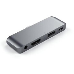 Хаб USB-C HDMI, USB и 3,5 мм Satechi цена и информация | Адаптеры, USB-разветвители | pigu.lt