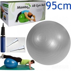 Мягкий невзрывной мяч Mambo Max AB Gym Ball 95, серебристый цена и информация | Гимнастические мячи | pigu.lt