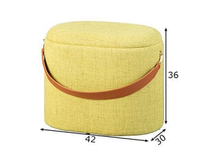 Пуф Dilia, желтый цена и информация | Кресла-мешки и пуфы | pigu.lt