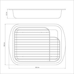Противень с решеткой 34 см, 4,9 л Tramontina Brasil цена и информация | Формы, посуда для выпечки | pigu.lt