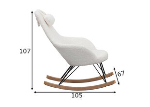 Supamas fotelis SalesFever 390436, baltas kaina ir informacija | Svetainės foteliai | pigu.lt