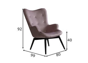 Fotelis, rožinis kaina ir informacija | Svetainės foteliai | pigu.lt