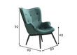 Fotelis, žalias kaina ir informacija | Svetainės foteliai | pigu.lt