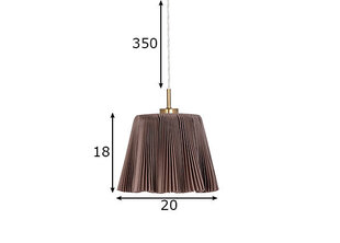 Потолочный светильник Edith, коричневый цена и информация | Люстры | pigu.lt