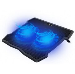 Tellur Cooling pad Basic 15.6, 2 вентилятора, черный цена и информация | Охлаждающие подставки и другие принадлежности | pigu.lt