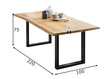 Stalas SalesFever Laud 391044, rudas/juodas kaina ir informacija | Virtuvės ir valgomojo stalai, staliukai | pigu.lt