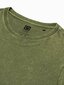 Vyriški marškinėliai ilgomis rankovėmis be rašto Ombre L131, žali цена и информация | Vyriški marškinėliai | pigu.lt