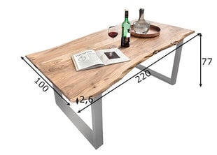 Valgomojo stalas Tisch, 100 x 220 cm kaina ir informacija | Virtuvės ir valgomojo stalai, staliukai | pigu.lt