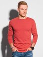 Vyriški marškinėliai ilgomis rankovėmis be rašto Ombre L131, raudoni