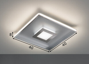 Lubinis šviestuvas Bug LED, aliuminio ir chromo spalvos, 28 W/3300 lm kaina ir informacija | Lubiniai šviestuvai | pigu.lt