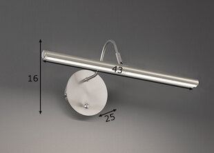 Sieninis šviestuvas Nami LED, nikelio tonas, 9 W/870 lm kaina ir informacija | Sieniniai šviestuvai | pigu.lt