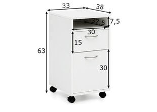 Шкаф Wohnling WL5.901, белый цена и информация | Шкафчики в гостиную | pigu.lt