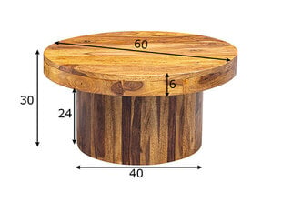 Кофейный столик Wohnling Laud, коричневый цена и информация | Журнальные столы | pigu.lt