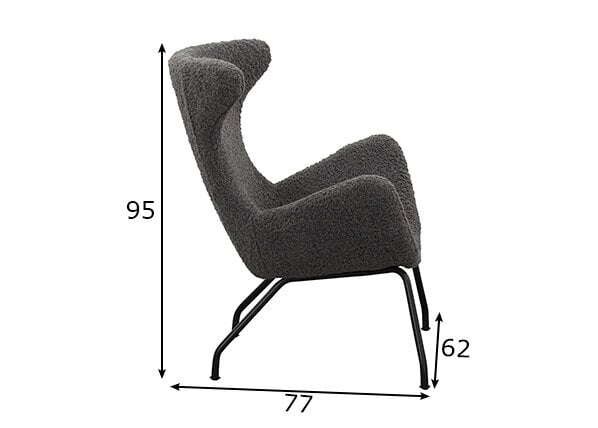 Fotelis SalesFever 390467, pilkas kaina ir informacija | Svetainės foteliai | pigu.lt